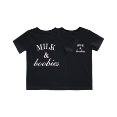 MILK AND BOOBIES BOYS SMALL PRINT TEE